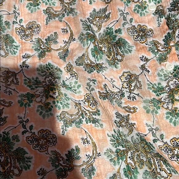 LOFT Floral Blouse - Peach and Green - Picture 2 of 4